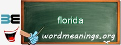 WordMeaning blackboard for florida